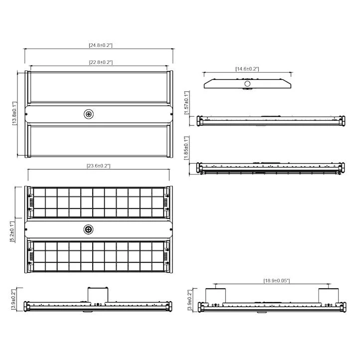 2FT LED Linear High Bay, 66000 Lumen Max, Wattage and CCT Selectable, 120-277V or 277-480V - Image 3