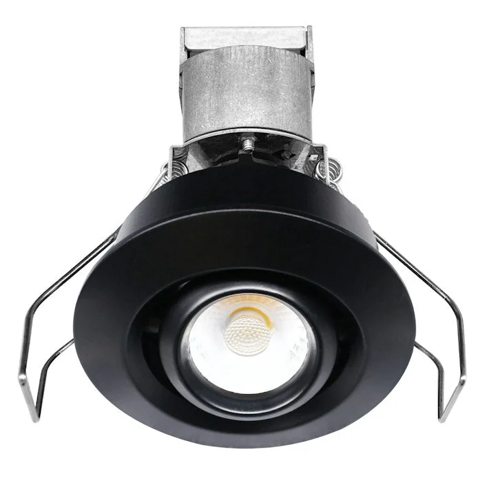 1" LV Round Gimbal Downlight: Mini-Line, 6W, 3000K, 12V, White, Black or Bronze Finish - Image 4