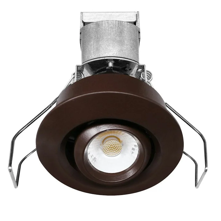 1" LV Round Gimbal Downlight: Mini-Line, 6W, 3000K, 12V, White, Black or Bronze Finish - Image 6
