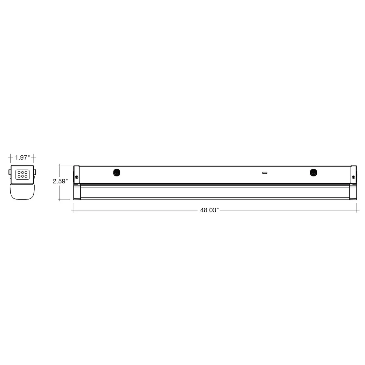 4FT Mini LED Strip Light, 6000 Lumen Max, Wattage and CCT Selectable, 120-277V - Image 3