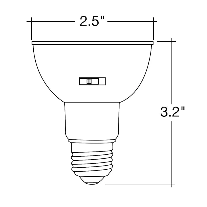 10PK PAR Series: 5-CCT LED Bulb, PAR20 50W Equivalent, 7W, 120V - Image 2