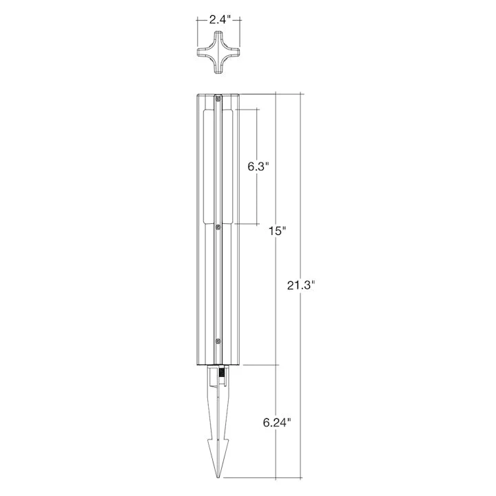 15" Path Light, 3-Column, 3W, 150 Lumens, CCT Selectable, 12-24V - Image 2