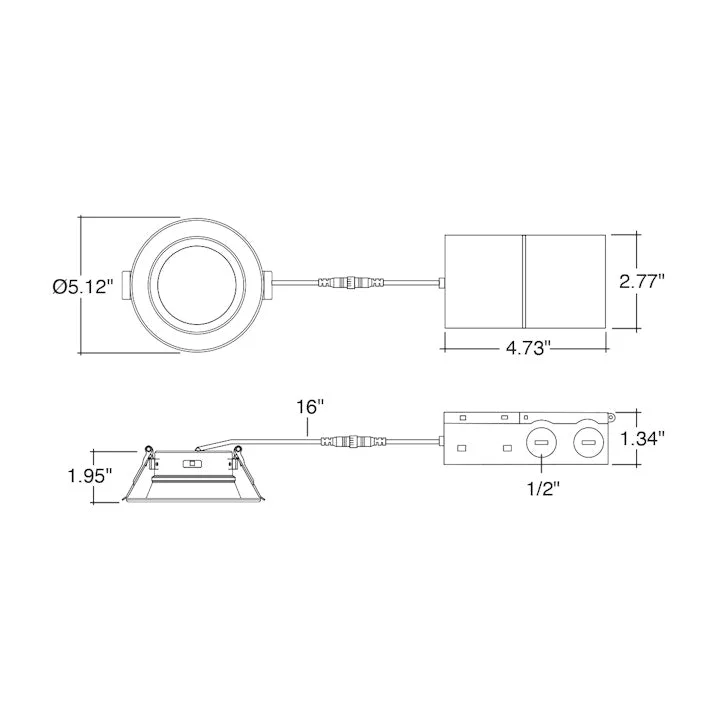 4" Retrofit Downlight: RDL-Line, 960 Lumen Max, Wattage & CCT Selectable, 120V - Image 3