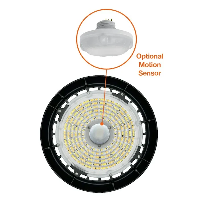 C-LINE: RHB3 UFO High Bays, 36000 Lumen Max, Wattage and CCT Selectable, 277-480V, Black or White Finish - Image 3