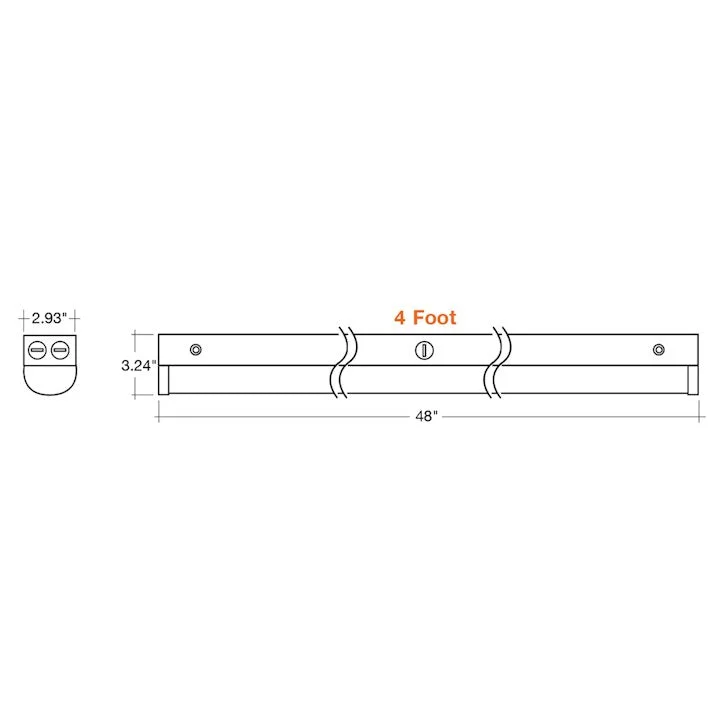 4FT Round Strip Light, 5200 Lumen Max, Wattage and CCT Selectable, Optional Emergency Backup, 120-277V, White or Black Finish - Image 5