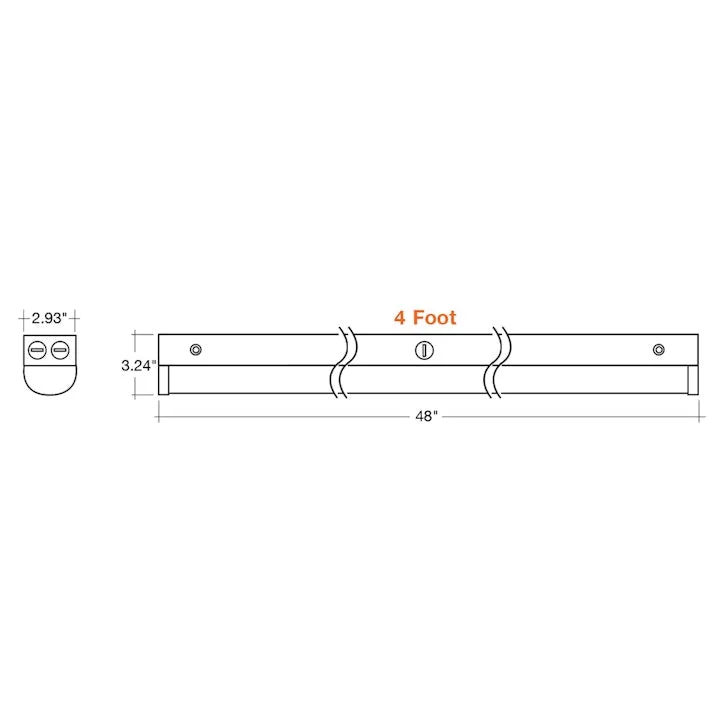4FT Strip Light, 10400 Lumen Max, Wattage and CCT Selectable, Optional Emergency Back Up and Sensors, 120-277V - Image 3