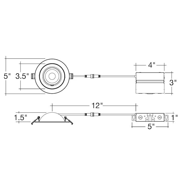 4" SnapTrim Floating Adjustable J-Box Fire Rated, 700 Lumens, 9W, CCT Selectable, 120V - Image 5