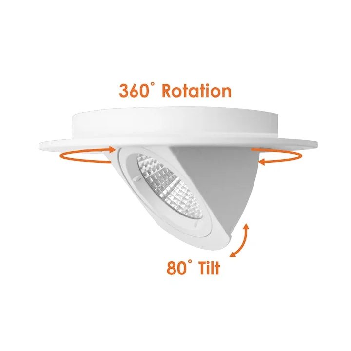 4" Scoop Downlight Canless White Round Module, 900 Lumens, 12W, CCT Selectable, 120V - Image 2