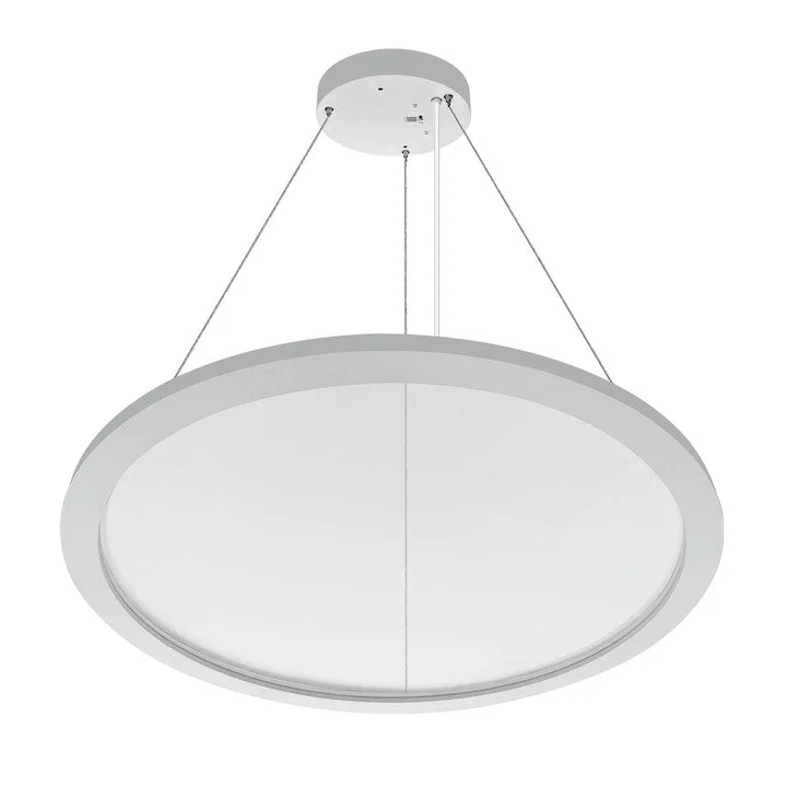 LED 23" Round Pendant Up/Down Light, 2500 Lumens, CCT Selectable, 50W, 100-277V, White or Black Finish