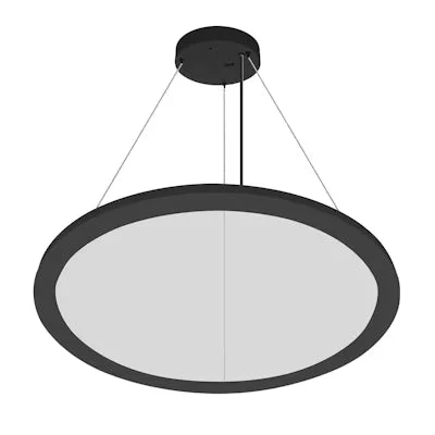 LED 23" Round Pendant Up/Down Light, 2500 Lumens, CCT Selectable, 50W, 100-277V, White or Black Finish - Image 2
