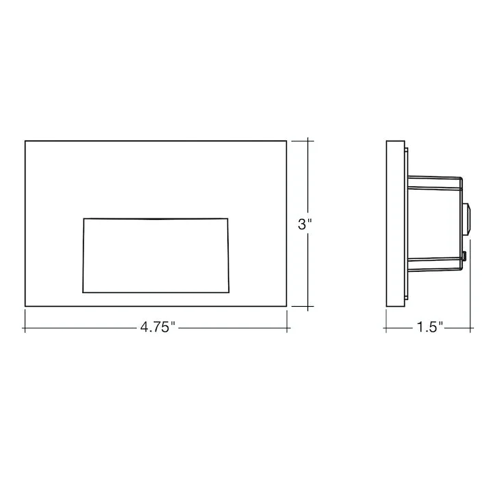Horizontal Step Light, 3W, CCT Selectable, 120V, Black, White or Brushed Nickel Finish - Image 3