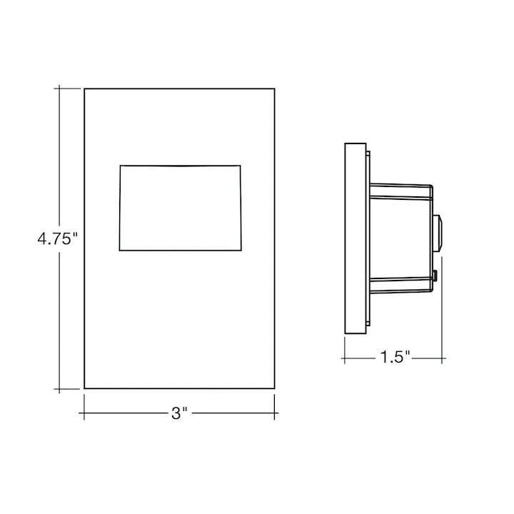 Vertical Step Light, 3W, CCT Selectable, 120V, Black, White or Brushed Nickel Finish - Image 3