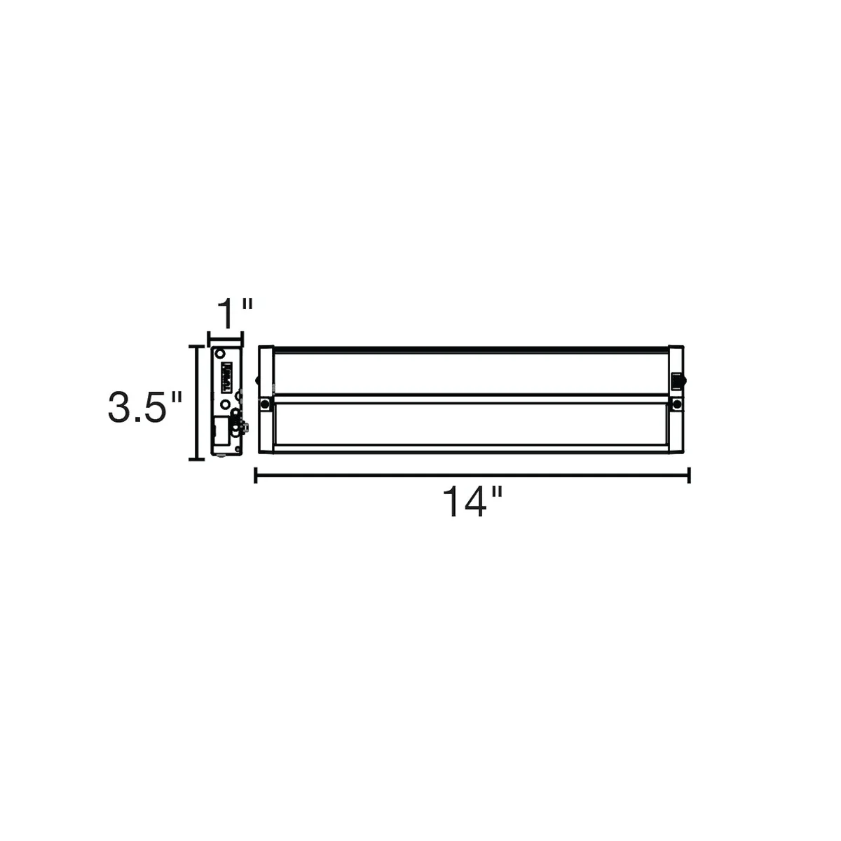 14" LED Undercabinet Bar Light, 8W, 570 Lumens, CCT Selectable, 120V, White or Bronze Finish - Image 4
