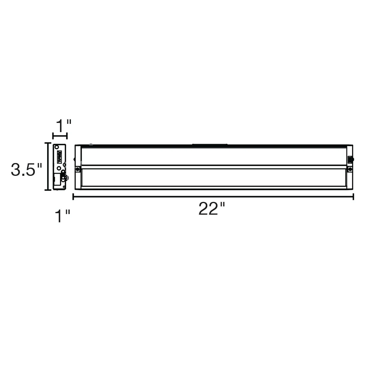 22" LED Undercabinet Bar Light, 10W, 750 Lumens, CCT Selectable, 120V, White or Bronze Finish - Image 4