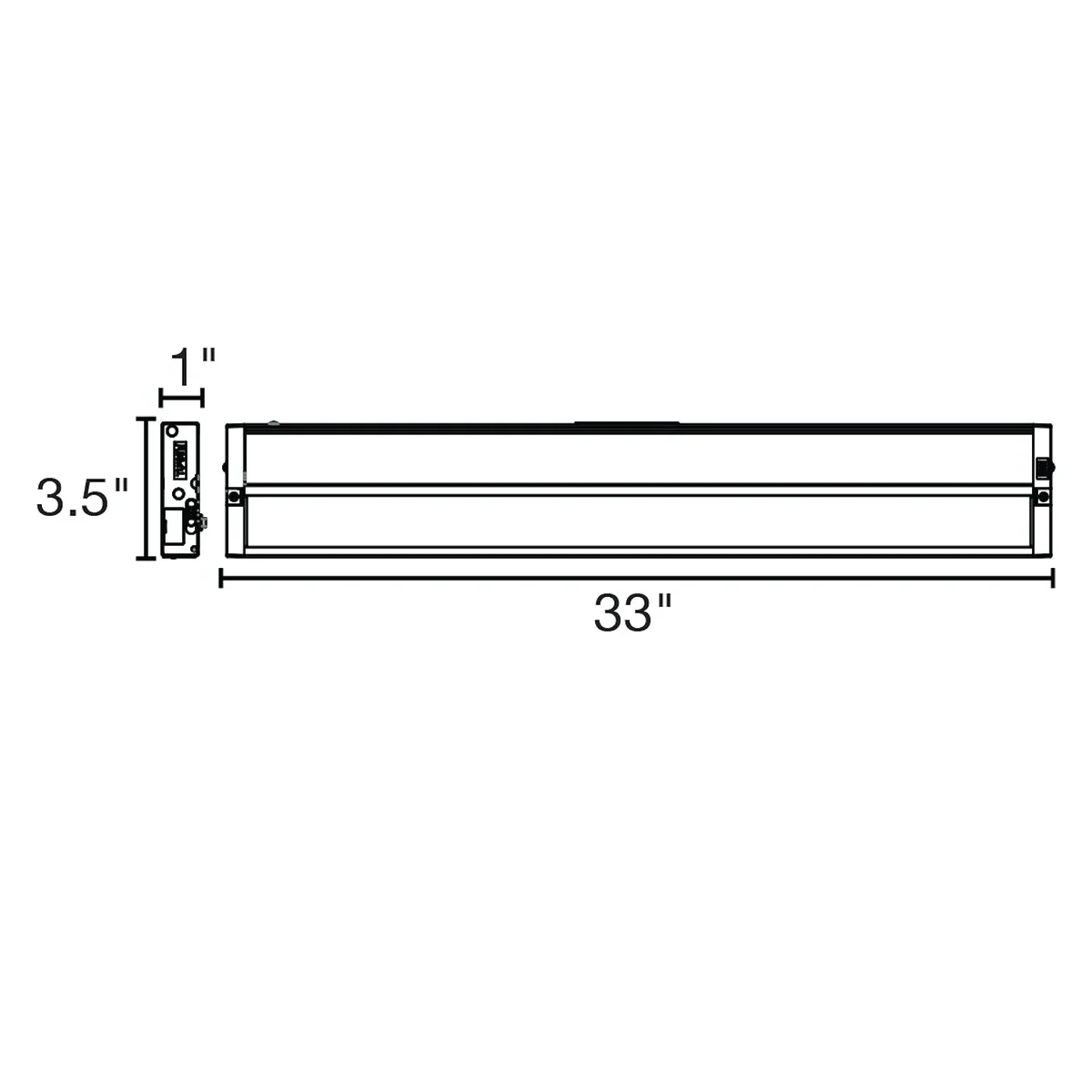 33" LED Undercabinet Bar Light, 15W, 1050 Lumens, CCT Selectable, 120V, White or Bronze Finish - Image 4