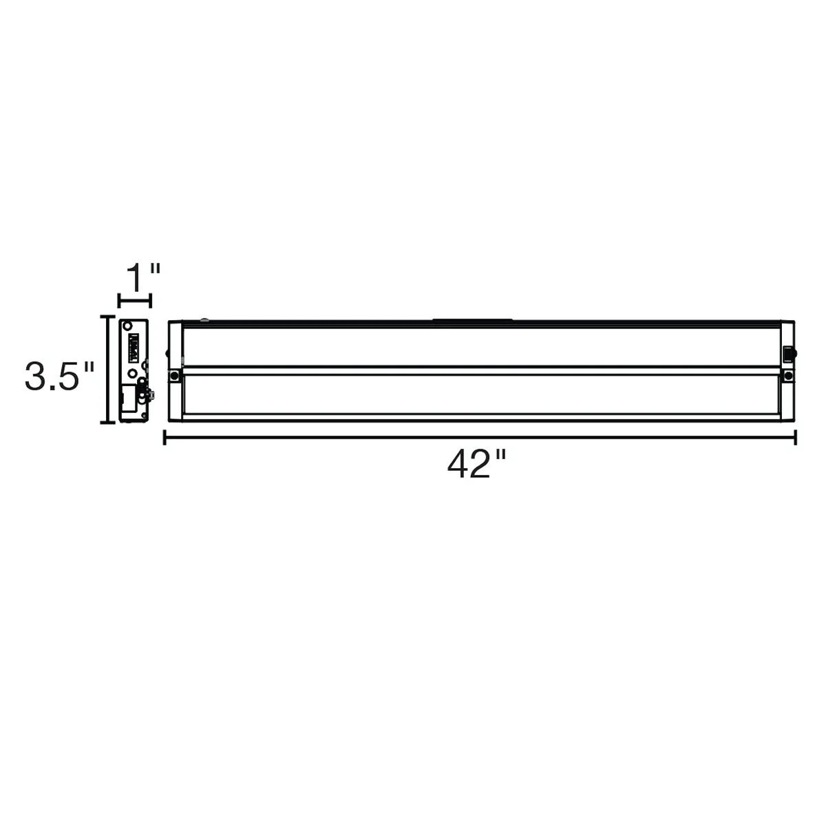 42" LED Undercabinet Bar Light, 18W, 1250 Lumens, CCT Selectable, 120V, White or Bronze Finish - Image 4