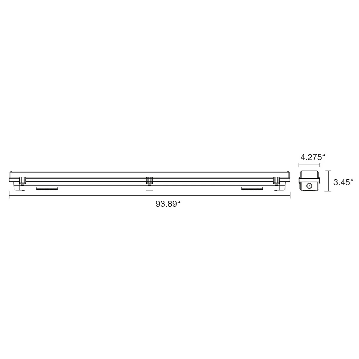 8FT LED Vapor Tight, 15,000 Lumen Max, Wattage and CCT Selectable, 120-277V - Image 3