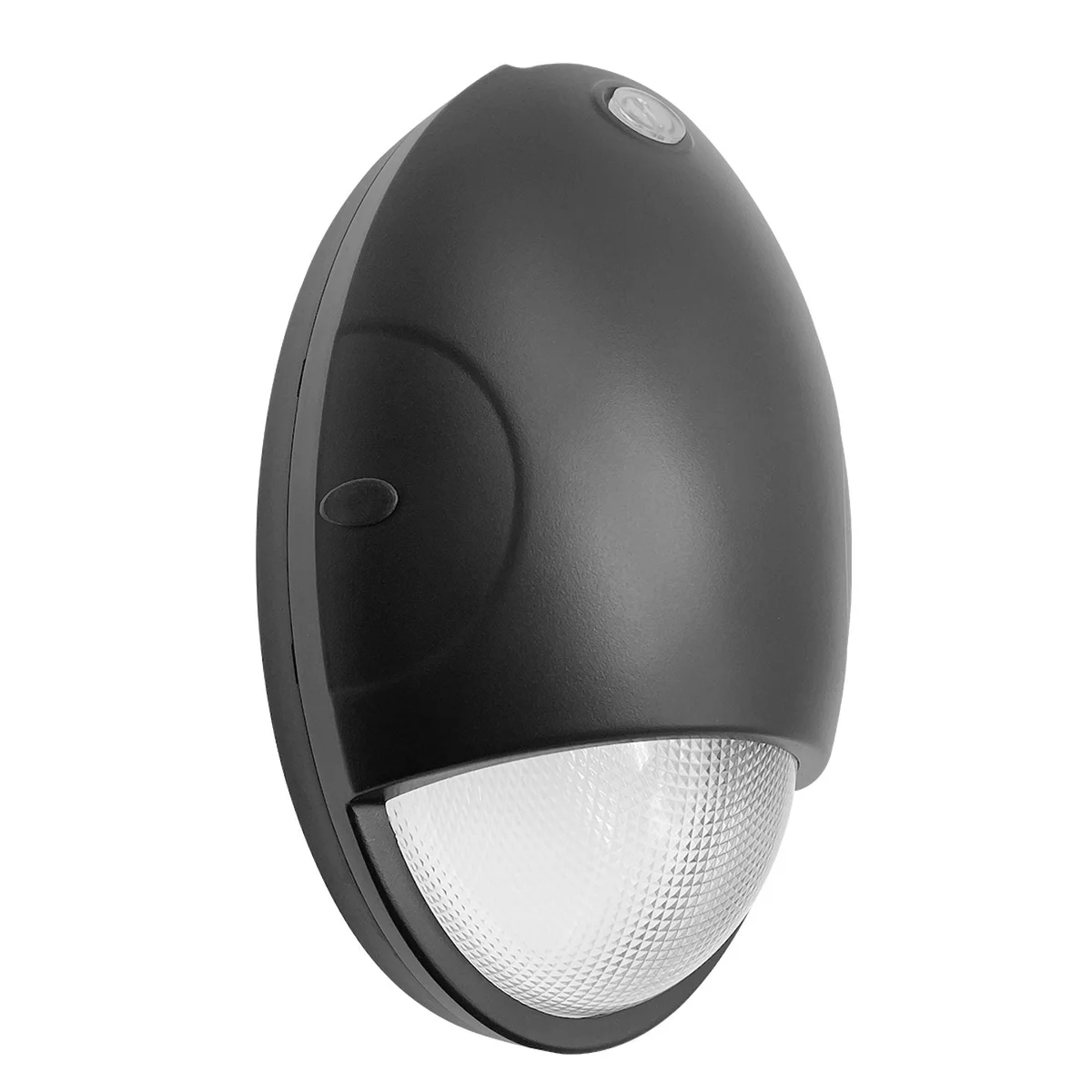 LED Wall Pack, CCT Selectable, 15W, 1950 Lumens, Integrated Photocell, Emergency Backup Option, 120-277V, Black Finish