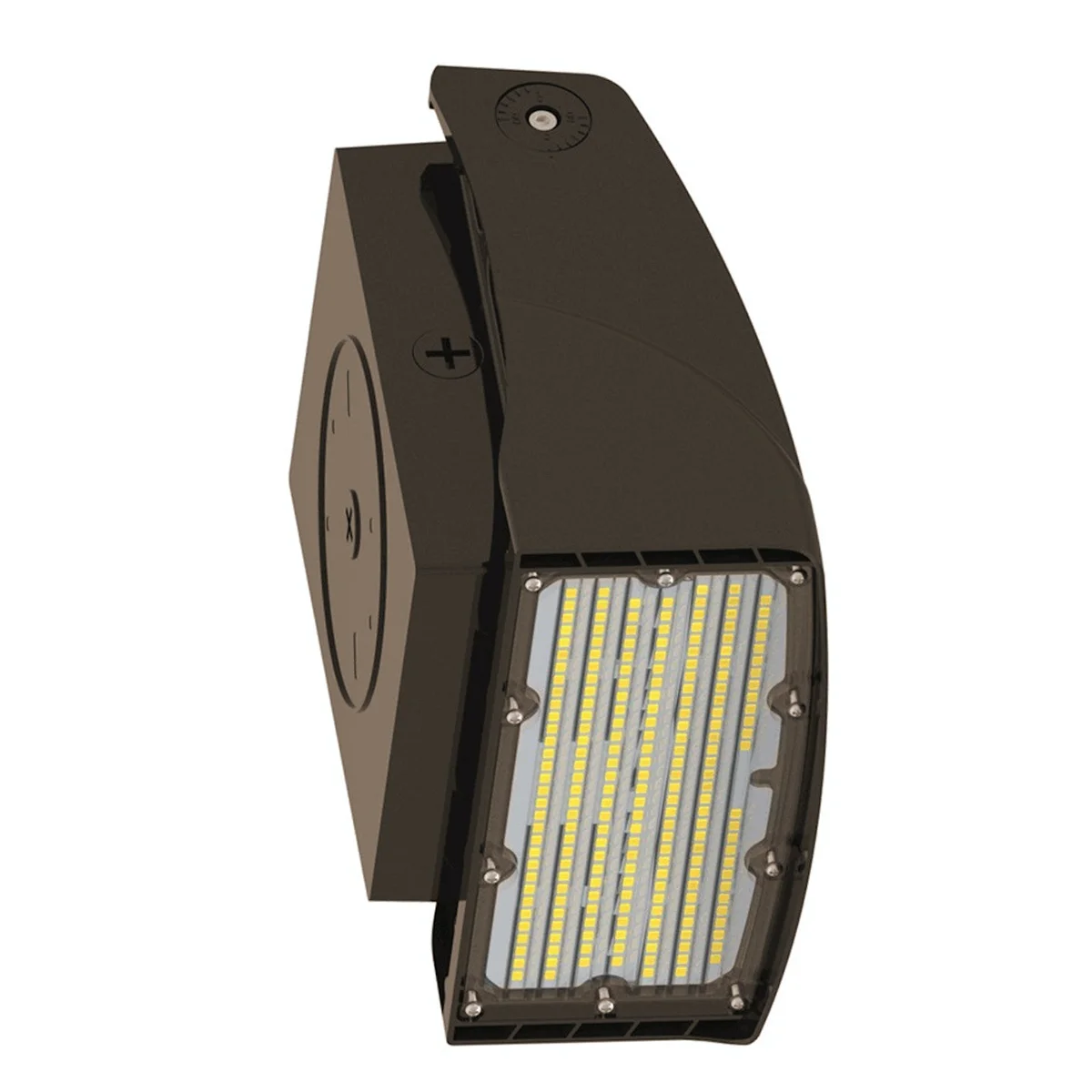 LED Full Cutoff Adjustable Wall Pack, 30W, 4050 Lumens, CCT Selectable, 120-277V, Bronze Finish - Image 2