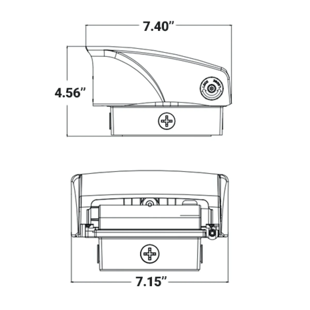 LED Full Cutoff Adjustable Wall Pack, 30W, 4050 Lumens, CCT Selectable, 120-277V, Bronze Finish - Image 6