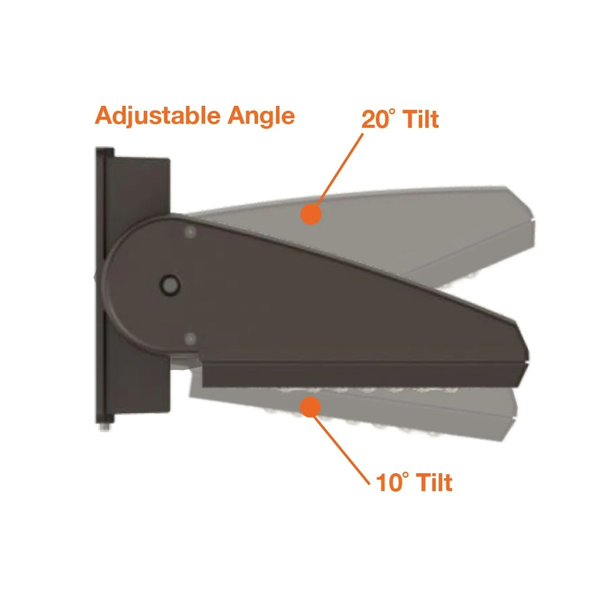 LED Full Cut Off Adjustable Wall Pack, 13000 Lumen Max, Wattage and CCT Selectable, Integrated Photocell, 120-347V - Image 5