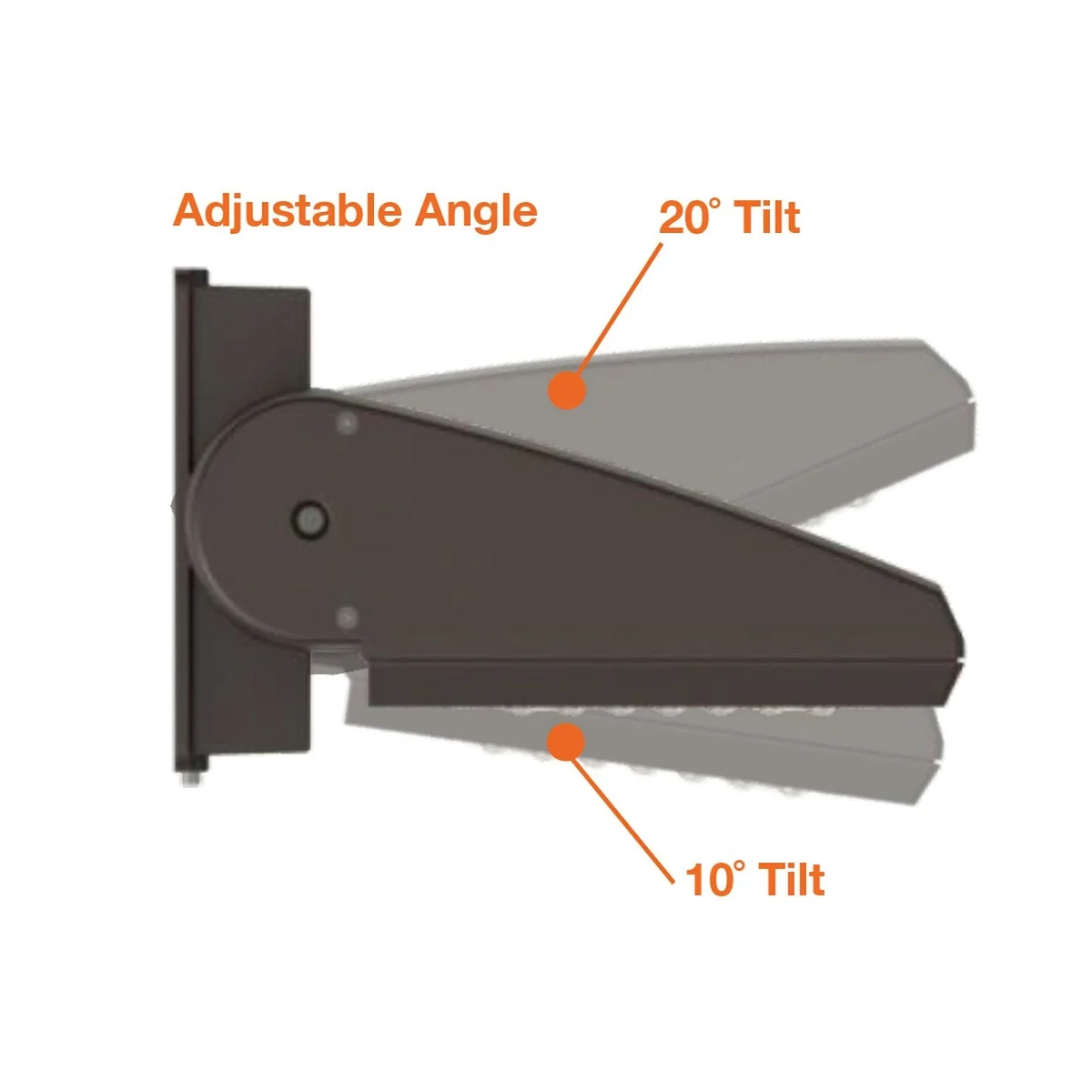 LED Full Cut Off Adjustable Wall Pack, 8450 Lumen Max, Wattage and CCT Selectable, Integrated Photocell, 120-347V - Image 5