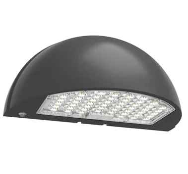 LED Semi-Circle Wall Pack, 10800 Lumen Max, CCT and Wattage Selectable, Integrated Photocell, 120-277V, Bronze, Black or White Finish - Image 4