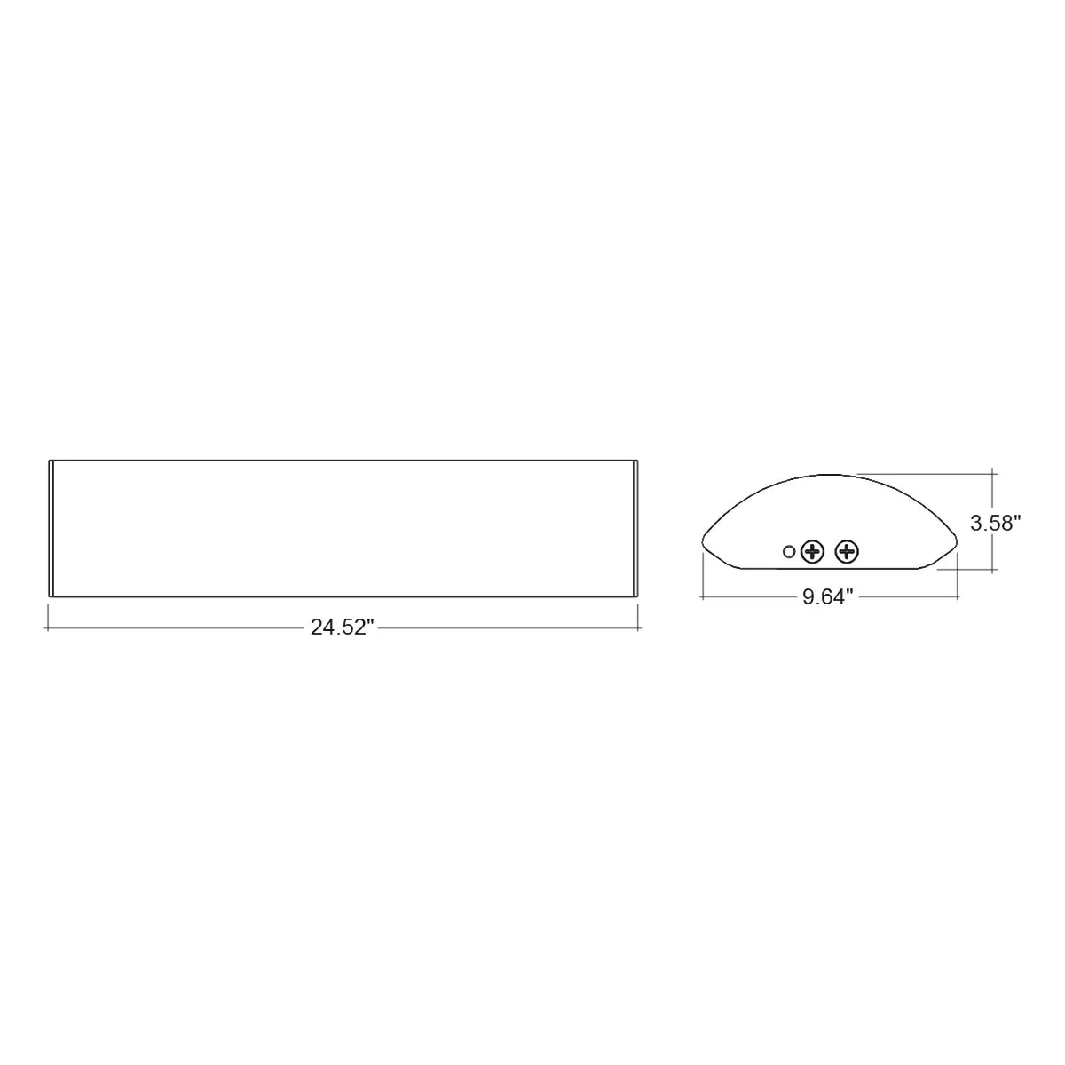 10" X 2FT LED Frosted Wrap Light, 3250 Lumen Max, Wattage and CCT Selectable, 120-277V - Image 3