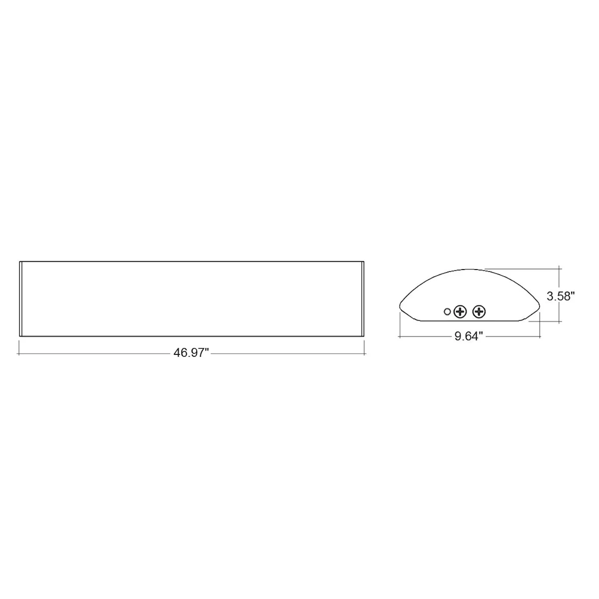 10" X 4FT LED Frosted Wrap Light, 6500 Lumen Max, Wattage and CCT Selectable, 120-277V - Image 3