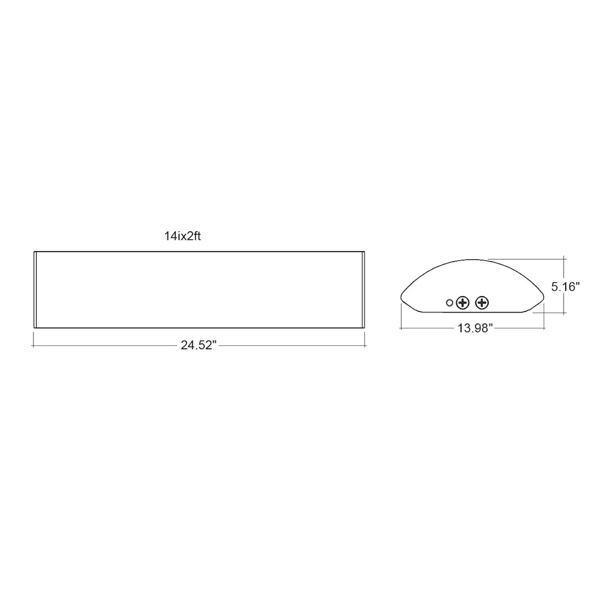 14" X 4FT LED Frosted Wrap Light, 6500 Lumen Max, Wattage and CCT Selectable, 120-277V - Image 3