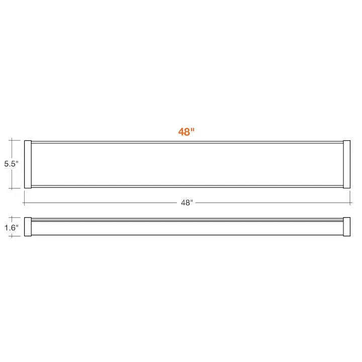 4FT Frosted LED Wrap Light, 5520 Lumen Max, Wattage and CCT Selectable, 120-277V - Image 3