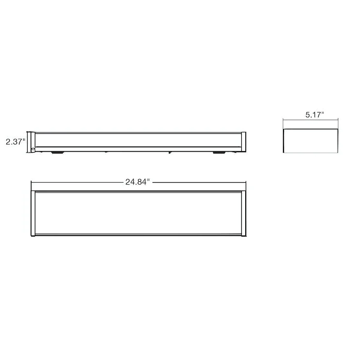 2FT Prismatic LED Wrap Light, 2300 Lumens, 20W, CCT Selectable, 120-277V - Image 3