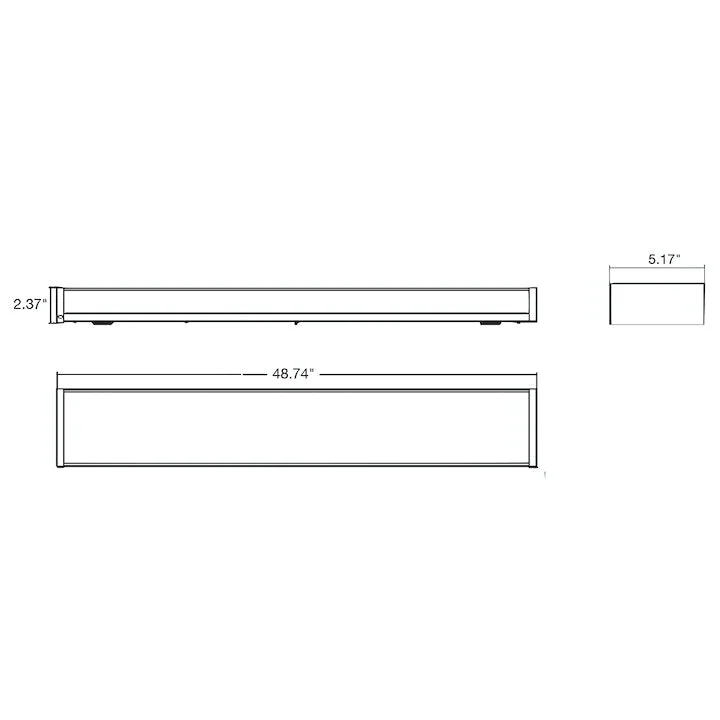4FT Prismatic LED Wrap Light, 4600 Lumens, 40W, CCT Selectable, 120-277V - Image 3