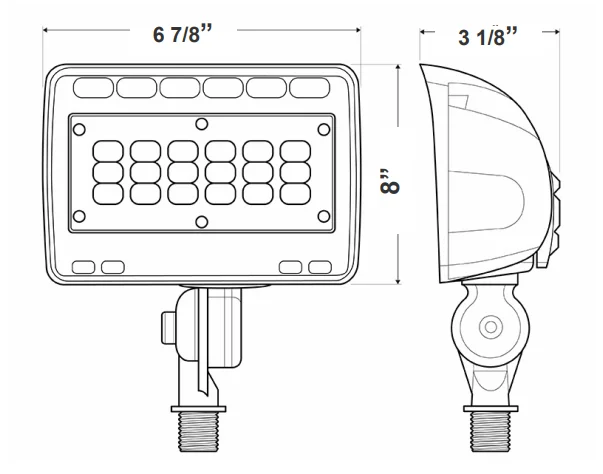 Integrated LED Wall Wash Landscape Flood Light, 24 Watt, 2500 Lumen Max, 3000K or 5000K, 12V - Image 2