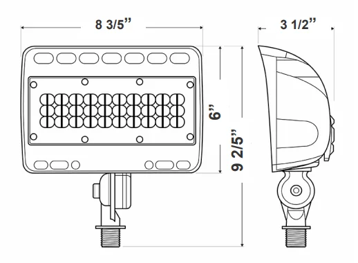 Integrated LED Wall Wash Landscape Flood Light, 50 Watt, 5250 Lumen Max, 3000K or 5000K, 12V - Image 2