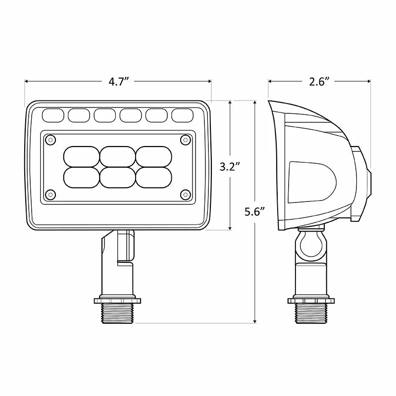 Integrated LED Wall Wash Landscape Flood Light, 6 Watt, 500 Lumen Max, 3000K or 5000K, 12V - Image 2