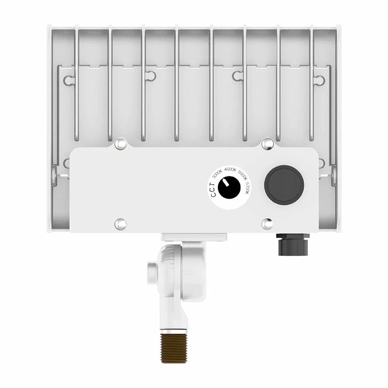 LED Architectural Flood Light with 1/2" Knuckle, Selectable Wattage 15/20/30/50 Watts, Selectable CCT 120-277V, Bronze or White Finish - Image 4