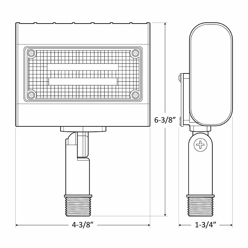 LED Architectural Flood Light with 1/2" Knuckle, 15 watt, 3000K, 4000K, or 5000K, 120-277V - Image 4