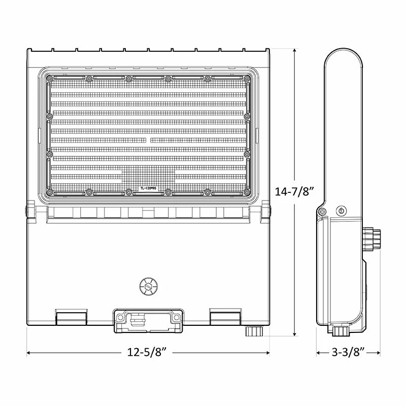 LED High Lumen Area/Parking Lot Light, Selectable Wattage 50/80/100/150, Selectable CCT, 120-277V, Bronze Finish - Image 2