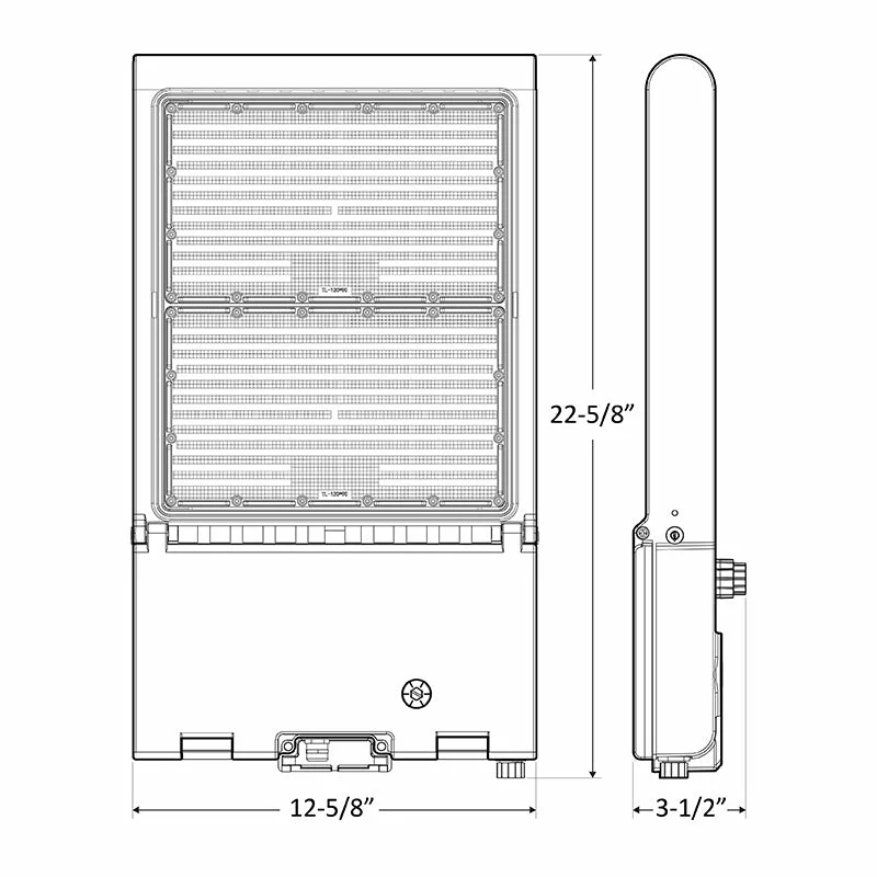 LED High Lumen Area/Parking Lot Light, Selectable Wattage 150/200/240/300, Selectable CCT, 120-277V, White Finish - Image 2