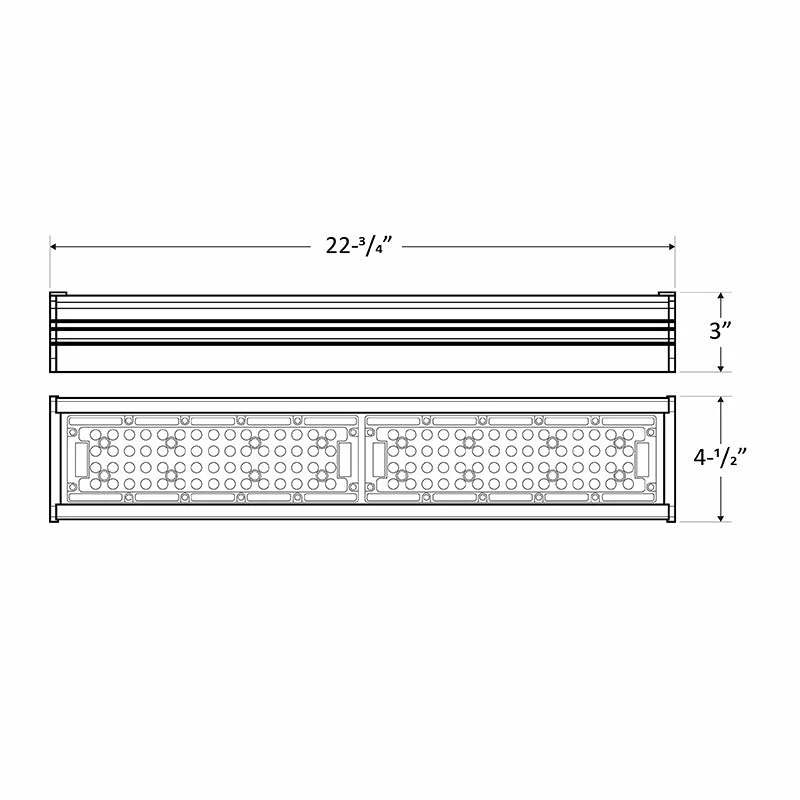 LED 2' Outdoor Sign Light, 6700 Lumens, 50 Watts, 120-277 Volts, 3000K or 5000K CCT Available, Black Finish - Image 2