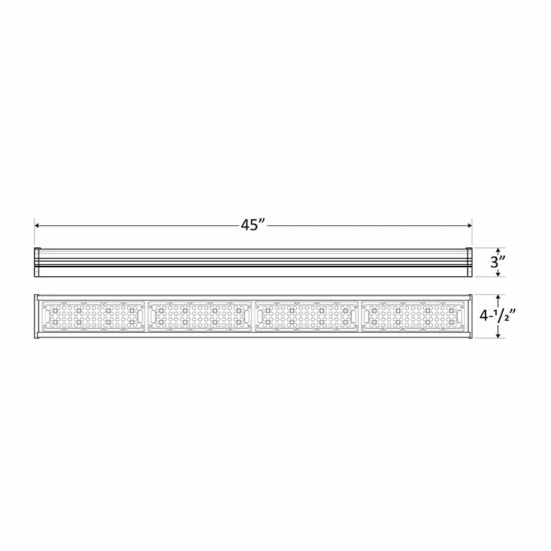 LED 4' Outdoor Sign Light, 15,600 Lumens, 120 Watts, 120-277 Volts, 3000K or 5000K CCT Available, Black Finish - Image 2