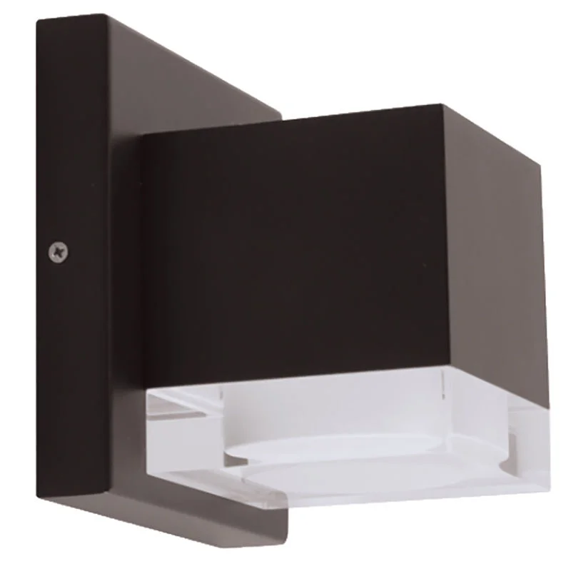 LED Architectural Indoor/Outdoor Wall Light w/Glass Lens, 10 Watt, 700LM, 120V, CCT Selectable 3000K/4000K/5000K, Black, Bronze or Satin Nickel Finish - Image 2