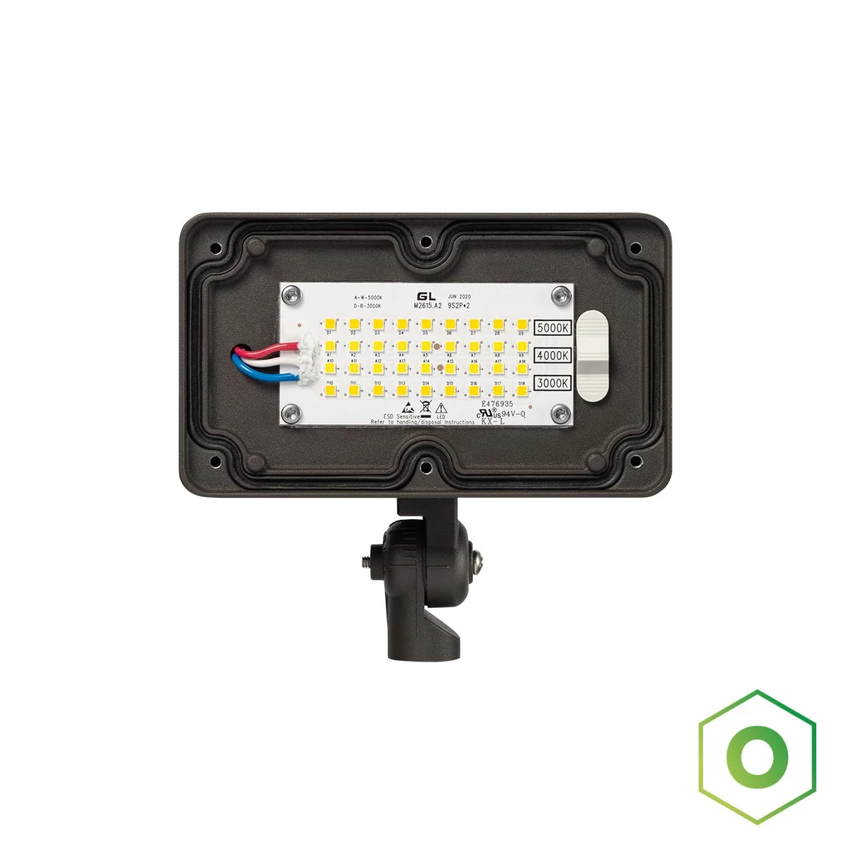 6PK Origin LED Small Flood Light, 1,928 Lumens,14W, CCT Selectable, Knuckle, 120-277V - Image 2