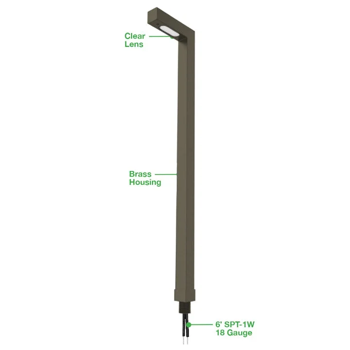 22" Path Light: L-Shape, 12V, Oil Rubbed Bronze or Matte Black - Image 2