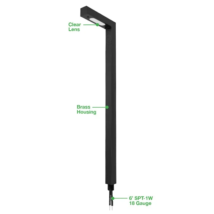 22" Path Light: L-Shape, 12V, Oil Rubbed Bronze or Matte Black - Image 5