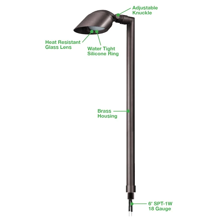 Path Light: Spot Style,12V, Oil Rubbed Bronze or Matte Black - Image 4