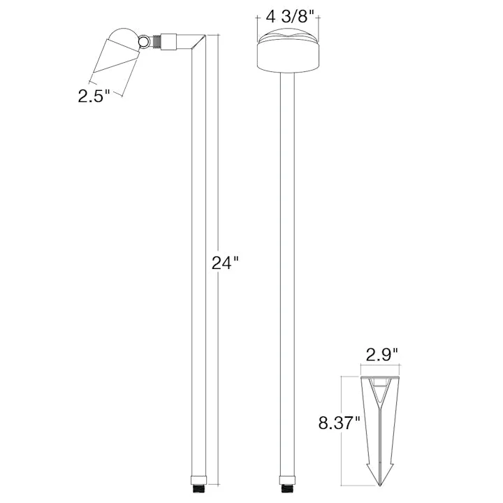 Path Light: Spot Style,12V, Oil Rubbed Bronze or Matte Black - Image 5