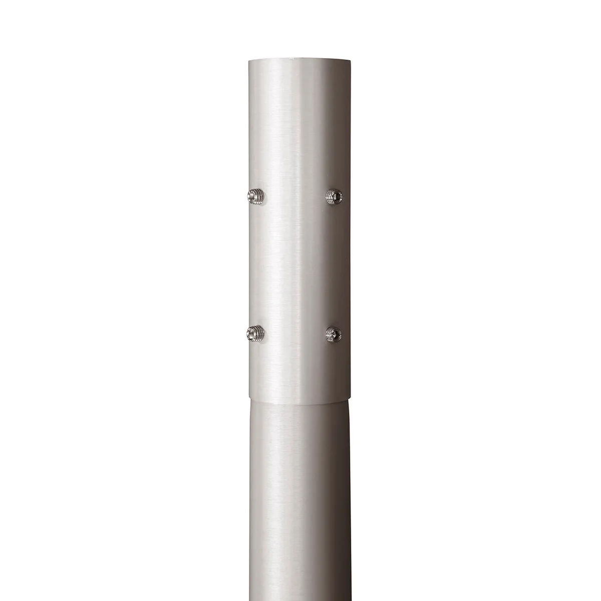 Quick Ship - 30 Foot Round Tapered Anchor Based Aluminum Light Pole, Dark Natural Aluminum Finish - Image 2