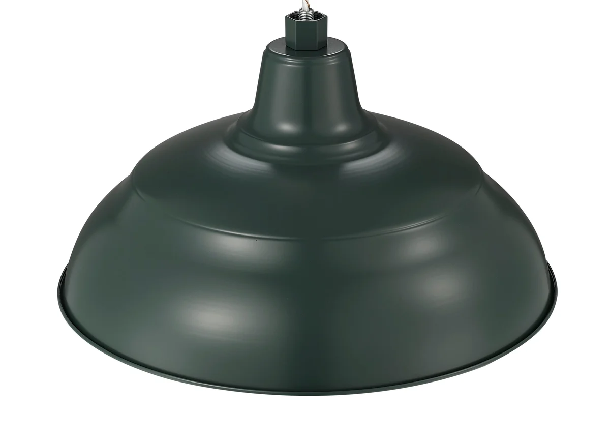 Millennium Lighting 17" RLM Warehouse Shade Goose Neck Mount, Satin Green Finish - Image 5